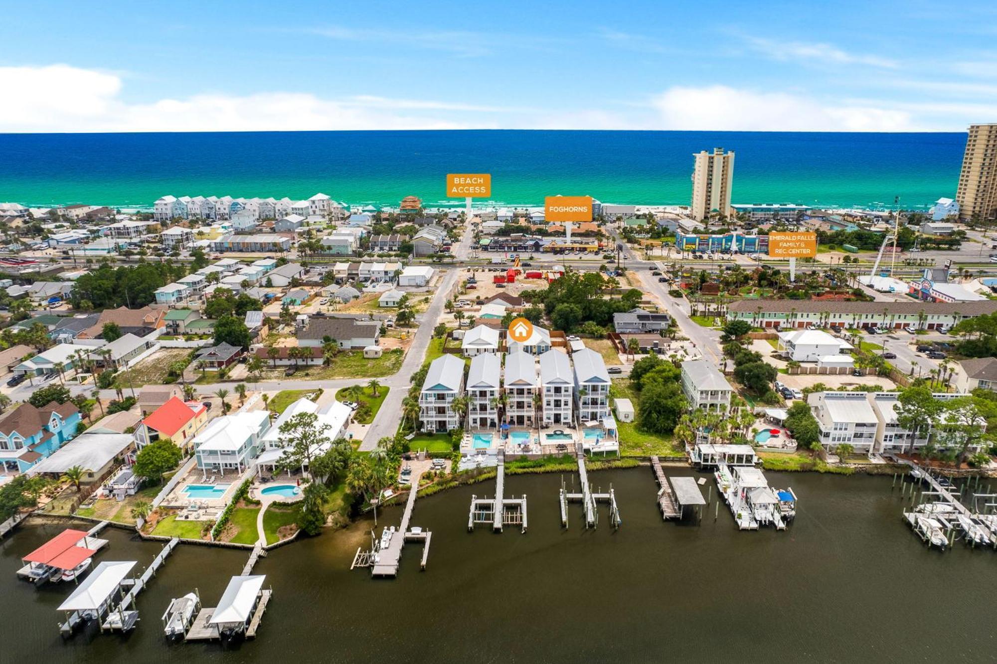 Bay Getaway! Bayfront 4br 4ba House Sleeps 12 Private Pool Boat Dock * Panama City Beach