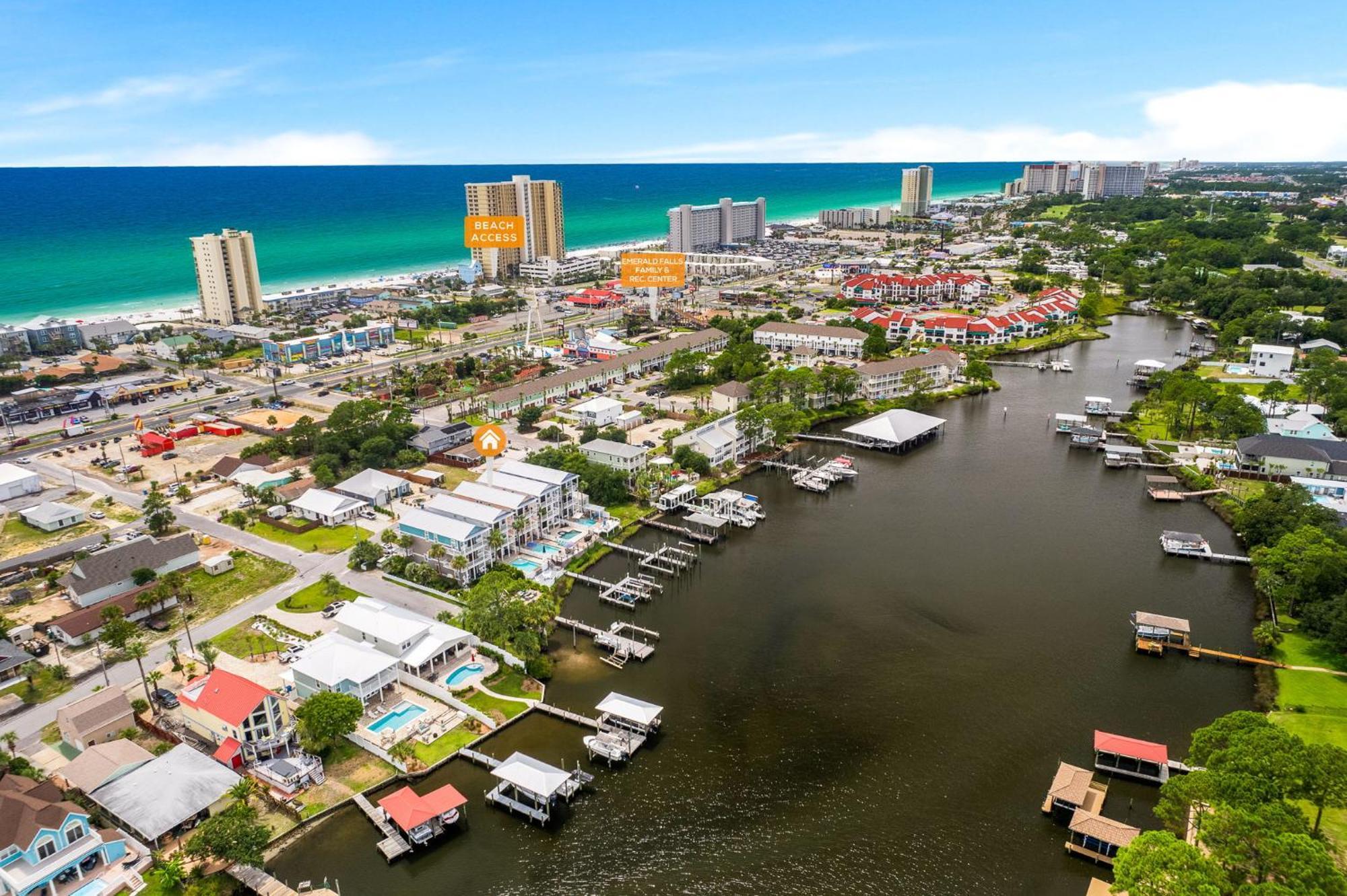 Bay Getaway! Bayfront 4br 4ba House Sleeps 12 Private Pool Boat Dock Panama City Beach