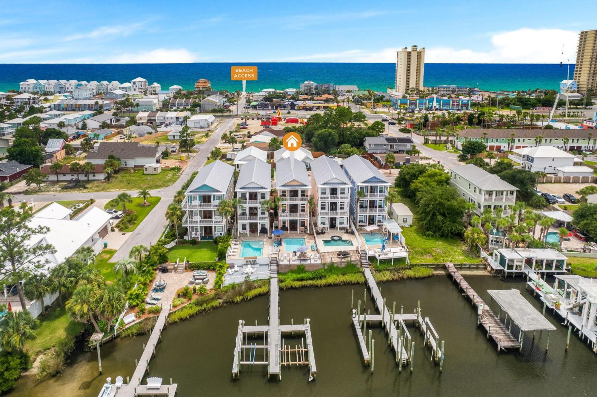 Bay Getaway! Bayfront 4br 4ba House Sleeps 12 Private Pool Boat Dock * Panama City Beach